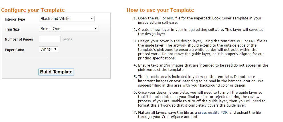Createspace Cover Creator Print