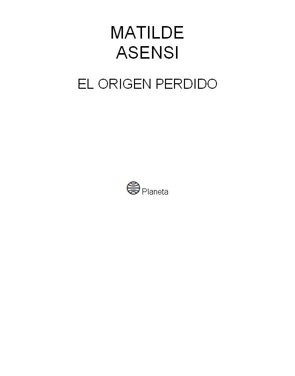 Cover of El origen perdido